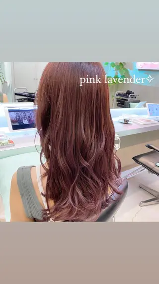 セミロング カラー 岡野 静華のヘアスタイル