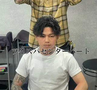 パーマ メンズ 💈フェザーパーマ 須賀俊介💈のヘアスタイル