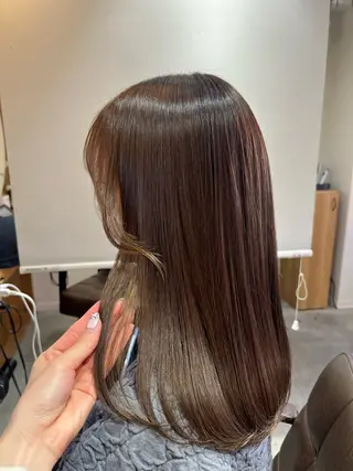 セミロング 塩川ももこ/ 縮毛矯正/ヘアセットのヘアスタイル