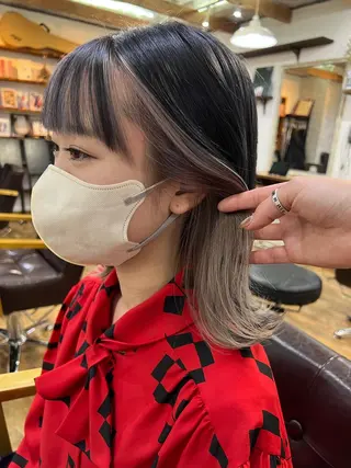 ミディアム カラー 🥀韓国ヘア🥀 宮津真菜のヘアスタイル