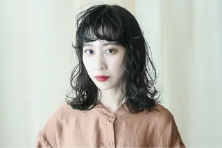 セミロング パーマ ヤマモト マイのヘアスタイル