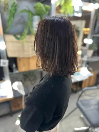 セミロング カラー 溜 一太のヘアスタイル