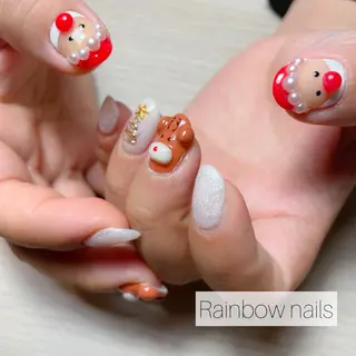 ネイル Rainbow nailsくろちゃんのネイルデザイン