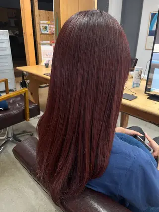 ロング カラー 向井 友菜のヘアスタイル