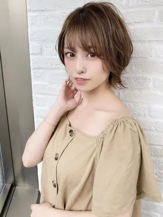ショート ヘアリゾート粋　新宿三丁目本店所属・前地 麻衣のヘアスタイル