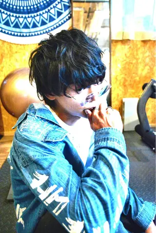 ミディアム カラー パーマ ヘアアレンジ メンズ belle chambreイブカのその他イメージ