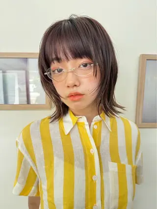 ミディアム 透明感ダブルカラー/ 諸岡ひばりのヘアスタイル