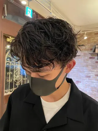 ミディアム パーマ メンズ men's hair salon Rude所属・木村 茜美のヘアスタイル