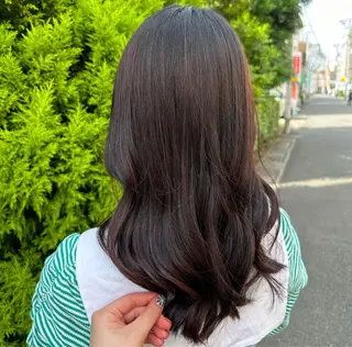 セミロング カラー 縮毛矯正／ダブル カラー／はづき☘️のヘアスタイル