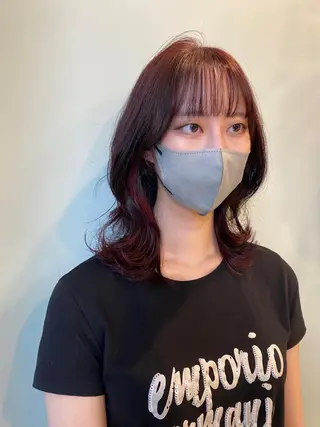 ミディアム カラー ヘアアレンジ 'AXIS nagoya所属・'AXIS江森 美空のヘアスタイル