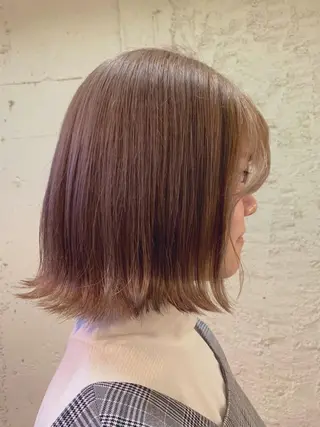 ショート カラー 髪質改善ストレート/ ブリーチ／渋谷　福田のヘアスタイル