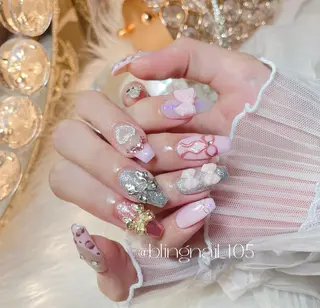 ネイル 23時まで❤︎韓国、 ワンホンネイルのネイルデザイン