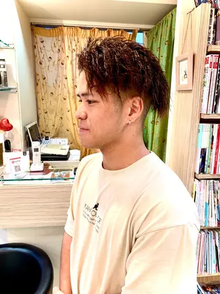 ショート パーマ メンズ nishimura makotoのヘアスタイル