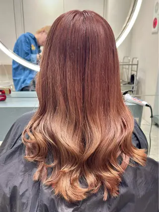 セミロング カラー 立川/ブリーチ/ 複雑履歴/ 西川翔真のヘアスタイル