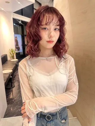 ミディアム Hana ハイトーン🕯🩰のヘアスタイル