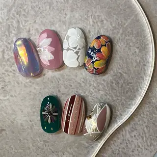 ショート カラー ネイル ネイルサロン リリーブランシュ所属・森 瑞紀のネイルデザイン