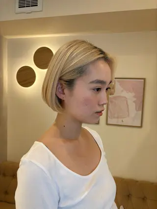 ミディアム シンバヒナノ/パーマ レイヤーカット/ボブのヘアスタイル