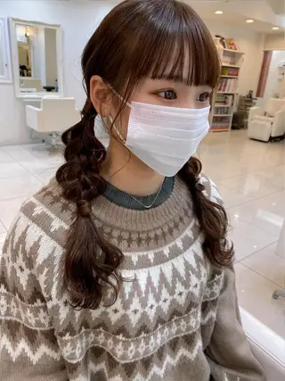 ロング カラー ヘアアレンジ マツエク・マツパ アイブロウ Noah's　Ark所属・透明感カラー🫧ヘア セット🫧松本菜月の眉毛・アイブロウイメージ