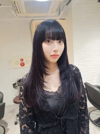 カラー ロング Ayu🐾 ブリーチ無しカラーのヘアスタイル