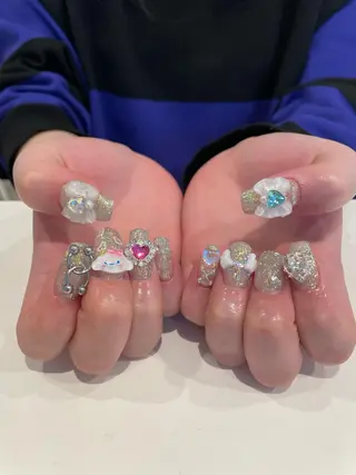 ネイル 束感まつ毛/ネイル/ LED♥KIRARAのマツエク・マツパデザイン