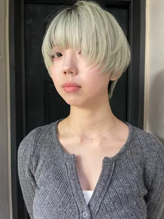 ショート カラー 安部佑哉/ハイトーン /レイヤー/グランジのヘアスタイル