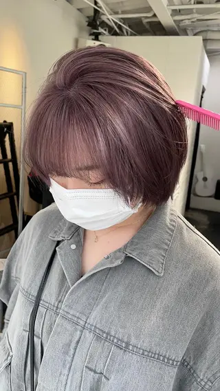 ショート カラー パーマ ヘアアレンジ メンズ キッズ ネイル マツエク・マツパ アイブロウ 艶ハイトーン/ヘア アレンジAYAKAのヘアスタイル