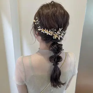 セミロング ヘアアレンジ サソウ ユリエ🥥のヘアスタイル