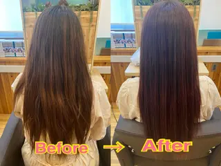 ロング カラー 島袋 寧々のヘアスタイル