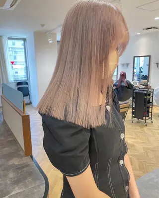 カラー ボブ／レイヤー／髪質 改善/縮毛矯正／銀座のヘアスタイル