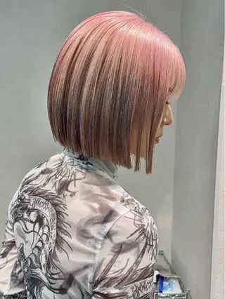 ショート カラー エクステ/大人可愛い カラー🩷RINAのヘアスタイル