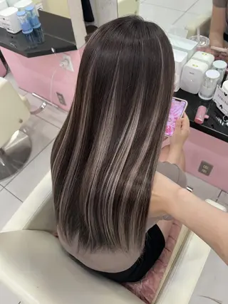 ロング カラー シーズン エクステ/大阪梅田駅のヘアスタイル