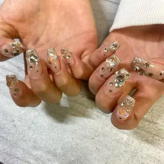 ミディアム カラー パーマ ヘアアレンジ メンズ キッズ ネイル マツエク・マツパ アイブロウ 今福鶴見ネイル 8(ｴｲﾄ)のネイルデザイン