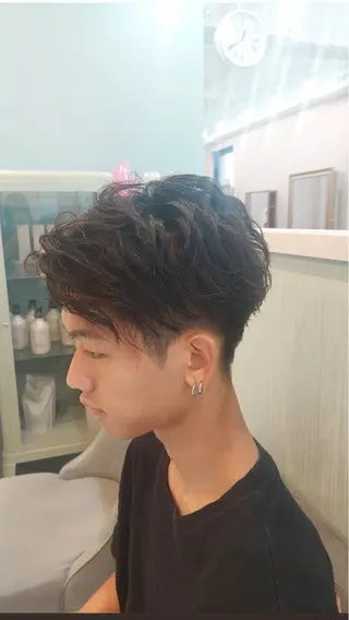 ショート パーマ メンズ Agu hair 浅原 心のヘアスタイル