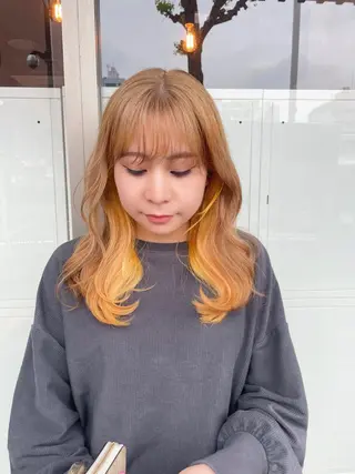 セミロング カラー 高橋 みく/ minim 暖色のヘアスタイル