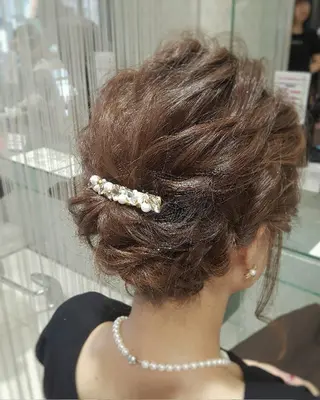 ミディアム ヘアアレンジ 秋山 幸太のヘアスタイル