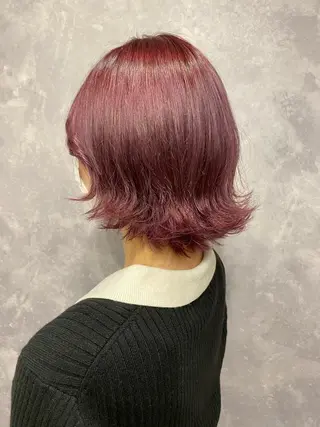 ミディアム カラー ヘアアレンジ 🥀暖色韓国ヘア💕 保科侑花のヘアスタイル