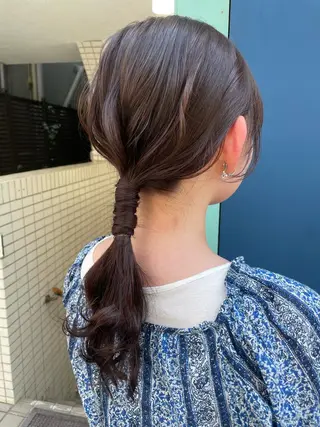 セミロング ヘアアレンジ 小原 慧美のヘアスタイル