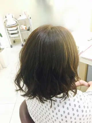 ミディアム カラー 髪質改善 頭身浴/ 中田のヘアスタイル