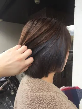 ショート カラー 髪質改善/痛ませ ないカラー/西村航大のヘアスタイル