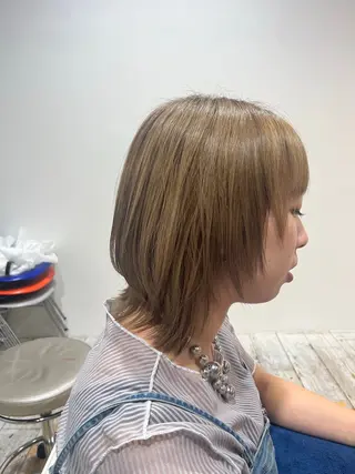 ミディアム 冨田 昌亮のヘアスタイル