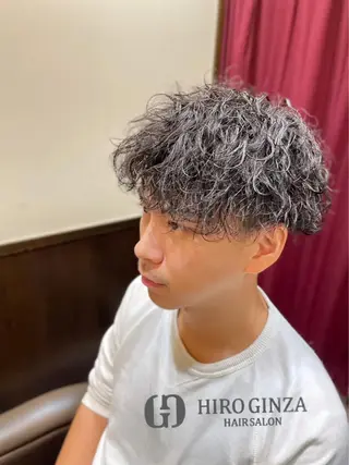 パーマ メンズ ヒロ銀座ヘアーサロン池袋 サンシャイン通り店所属・カットモデル 募集/松本大岐のヘアスタイル