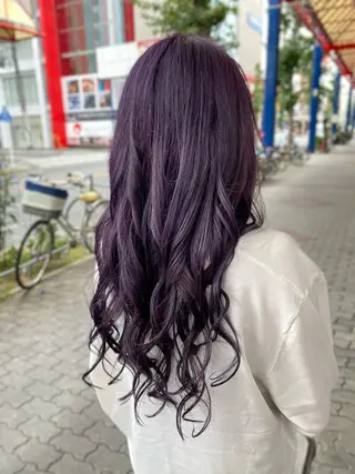 セミロング ゆぴ☾‪/推しカラー /ハイトーンのヘアスタイル