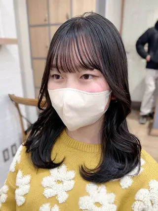 ミディアム 美髪縮毛矯正🫧 艶カラー/スズカのヘアスタイル