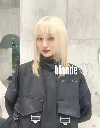 セミロング ミルクティー/透明感 カラー🎀YURIAのヘアスタイル