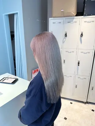 ロング カラー ハイトーン/韓国 レイヤー/るか🎀のヘアスタイル