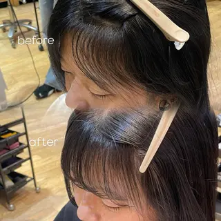 セミロング パーマ 縮毛矯正/レイヤー 🌙児玉光瑠のヘアスタイル