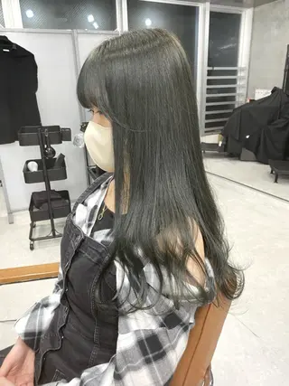 セミロング カラー ヘアアレンジ 🌷FUKA🌷 まろやかハイトーンのヘアスタイル