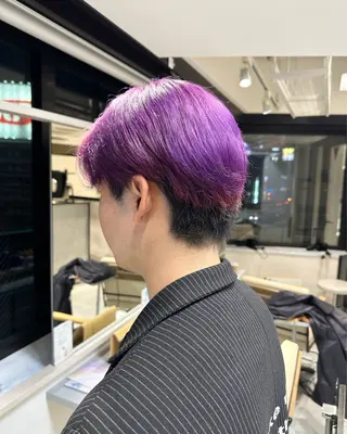 ショート カラー メンズ Maria 梅田/デザインカラーのヘアスタイル