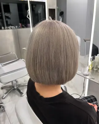 ミディアム カラー 透明感ミルクティー✨ 西澤 ジュンヤのヘアスタイル