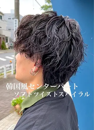 ミディアム パーマ メンズ men’s salon NOA solte. 【メンズサロン ノアソルテ】所属・メンズパーマ職人 加藤 弘貴のヘアスタイル